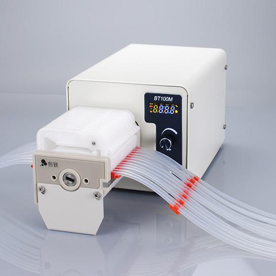 蠕动泵(转速型, 100rpm, 10滚轮, 12通道, 旋钮调节)